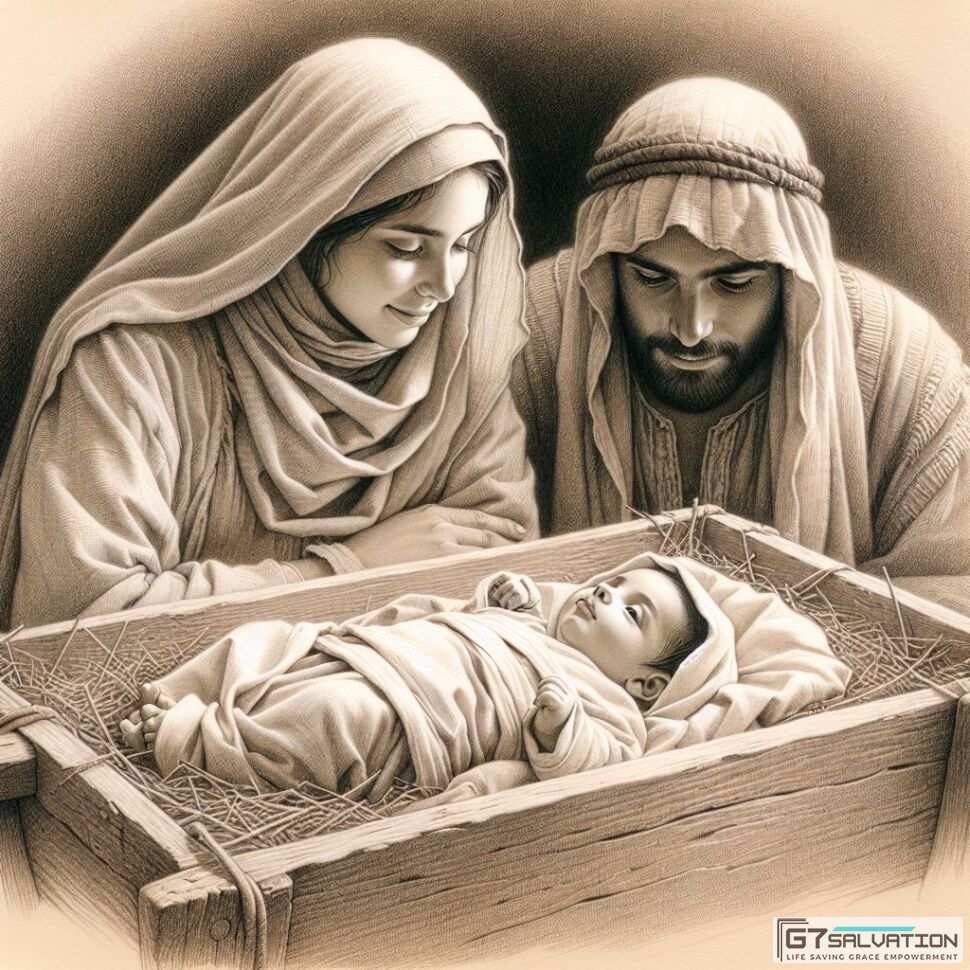 The Birth of Jesus in a Manger